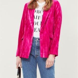 Magenta velvet Topshop blazer